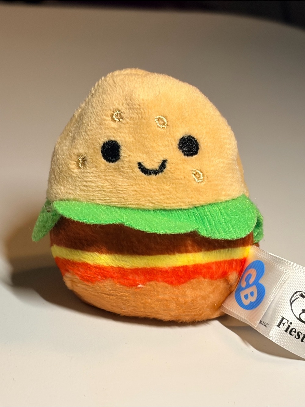 Fiesta Plush Burger Toy - Tan, Green, Brown, Red